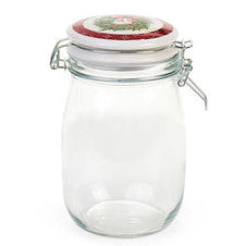 NUVOLE DI STOFFA Barattolo Natalizio in Vetro Boro " STORIA DI NATALE "