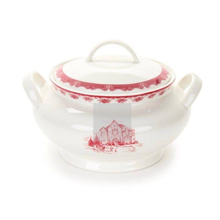 NUVOLE DI STOFFA Zuppiera in Porcellana "Toile Noel"