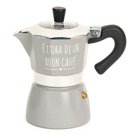 NUVOLE DI STOFFA Caffettiera "È L'ORA DI UN BUON CAFFÈ"
