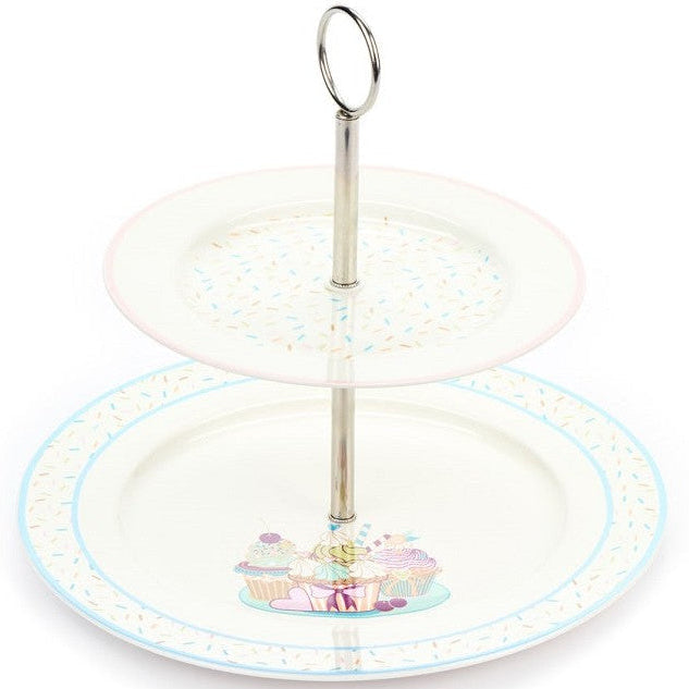 NUVOLE DI STOFFA Alzatina con Cupcake in Porcellana