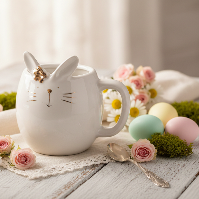 Ambientazione Shabby Chic – Tazza Coniglio Clayre & Eef