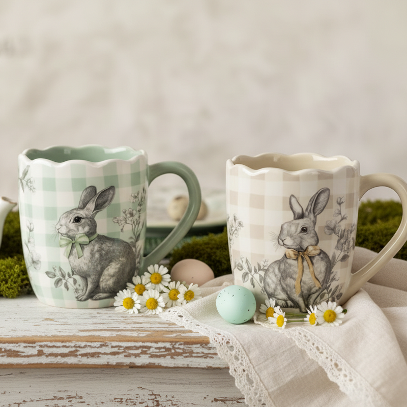 Ambientazione Shabby Chic – Tazza Mug Vichy Collection