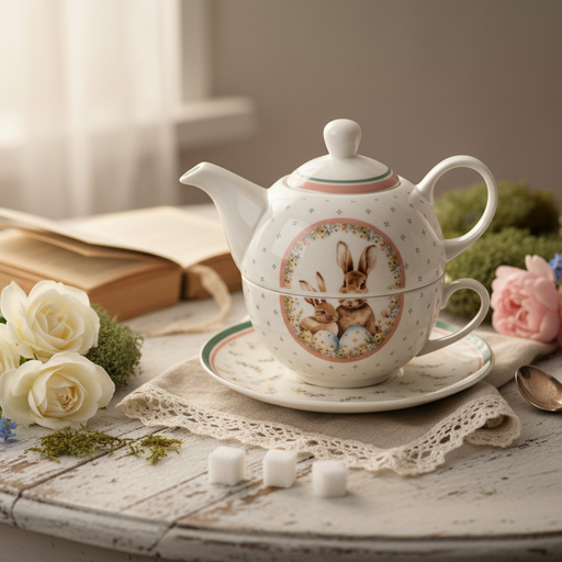 Ambientazione Shabby Chic – Tea for One Rabbit Pepen