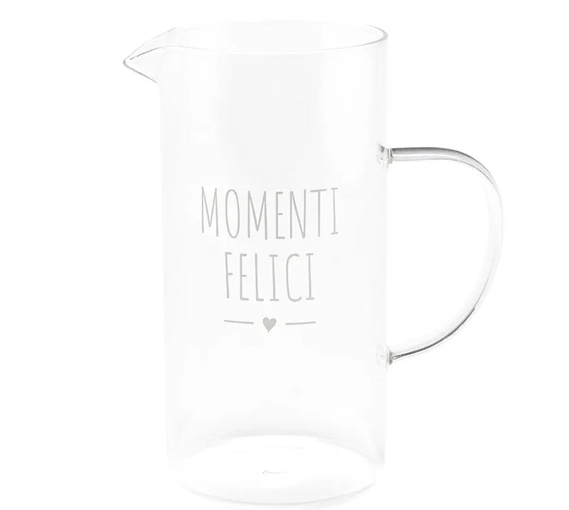 NUVOLE DI STOFFA Brocca Borosilicato Momenti Felici