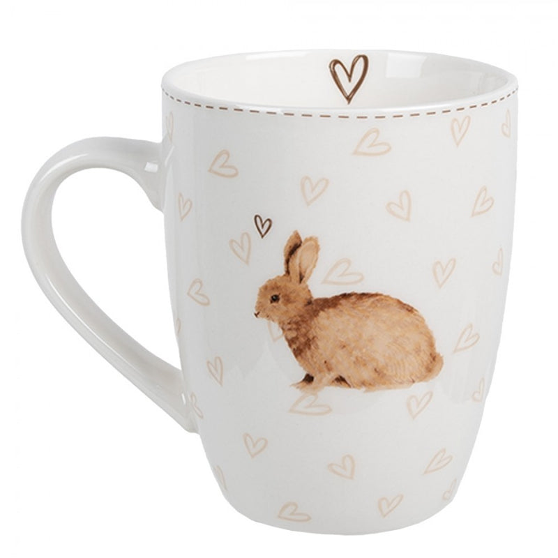 CLAYRE & EEF Tazza Mug con Coniglio e Cuori
