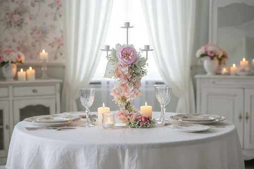 Candeliere Fiori di Lena – Ambientazione Shabby Chic