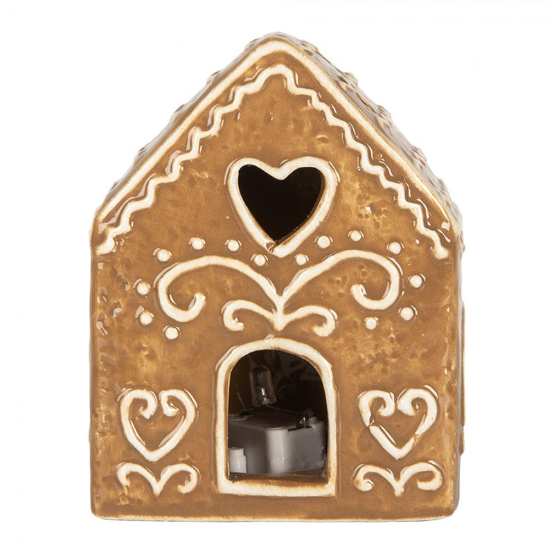 CLAYRE & EEF Casetta Pan di Zenzero in Ceramica con Led