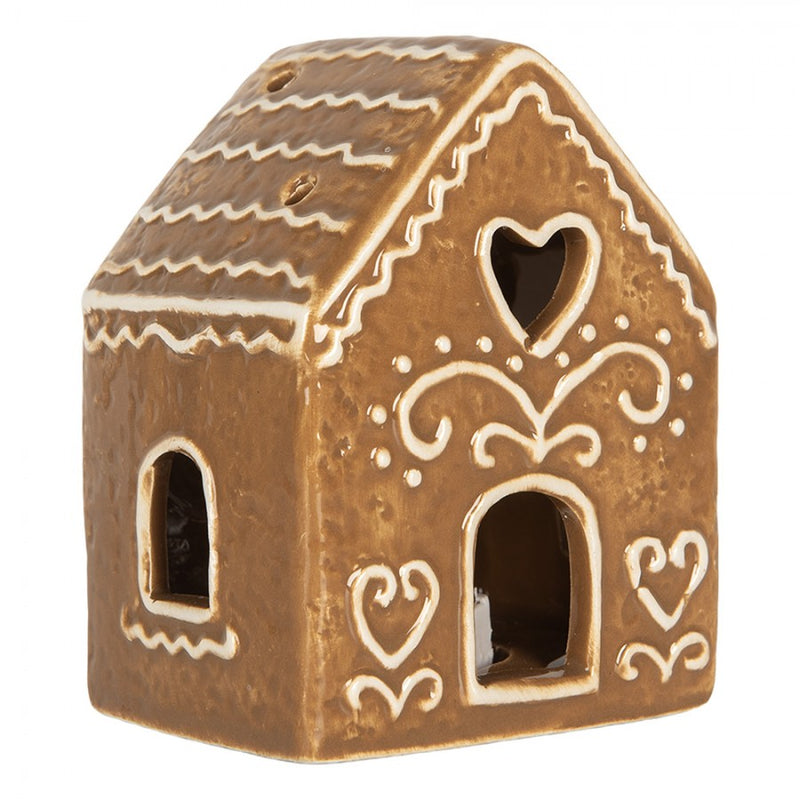 CLAYRE & EEF Casetta Pan di Zenzero in Ceramica con Led