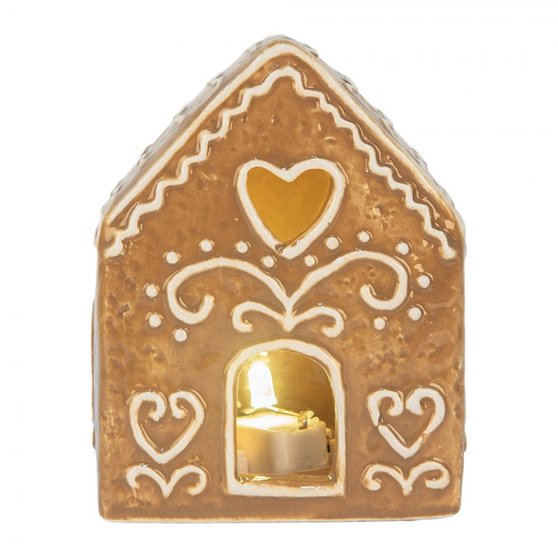 CLAYRE & EEF Casetta Pan di Zenzero in Ceramica con Led