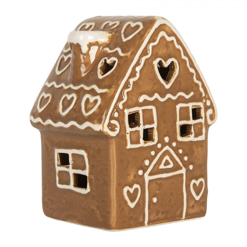 CLAYRE & EEF Casetta Pan di Zenzero in Ceramica con Led