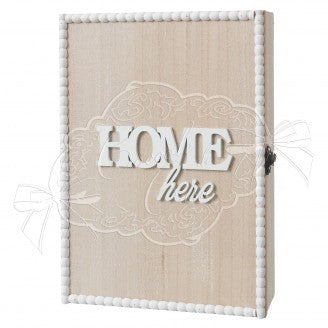 COCCOLE DI CASA Cassetta Portachiavi con Scritta " HOME "