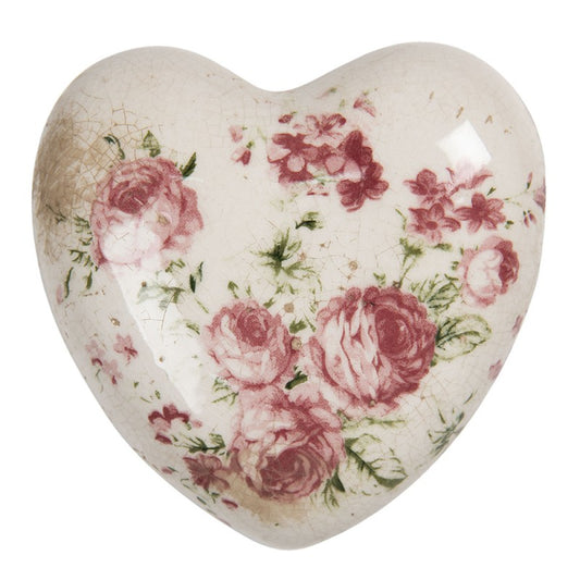 Clayre &amp; Eef ceramic large heart decoration