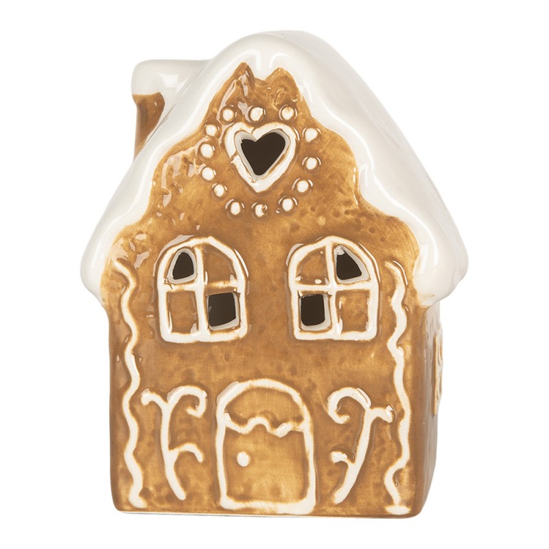 CLAYRE & EEF Casetta Marrone in Ceramica con Led