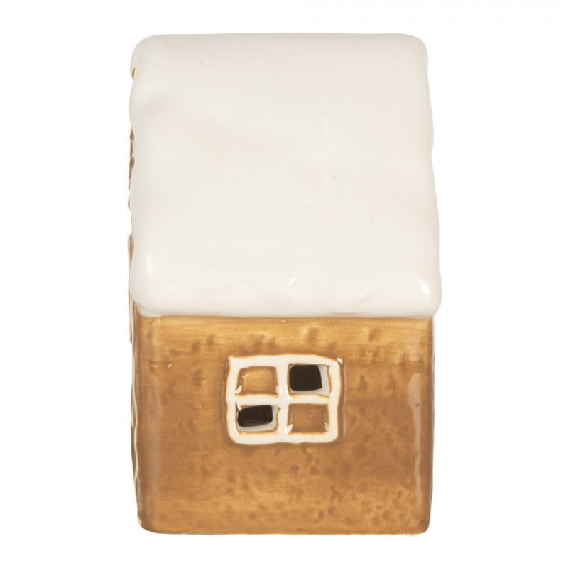 CLAYRE & EEF Casetta Marrone in Ceramica con Led