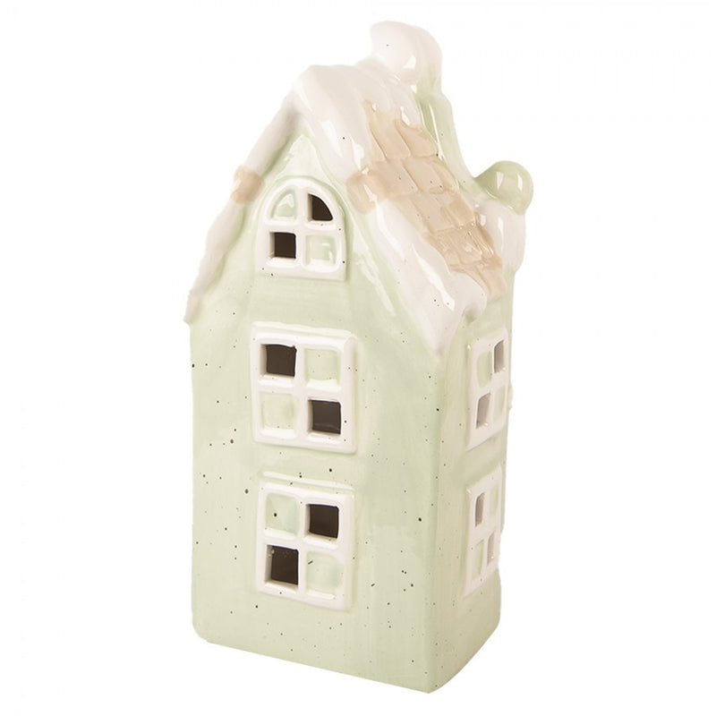 CLAYRE & EEF Casetta Verde in Ceramica con Led