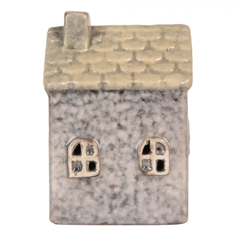 CLAYRE & EEF Casetta Grigia in Ceramica con Led