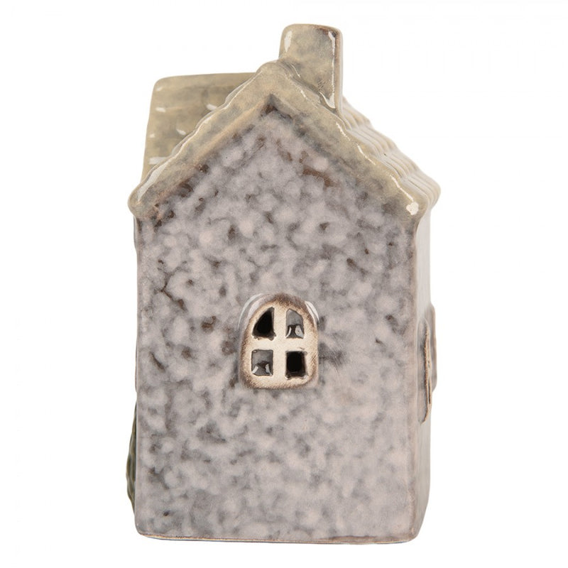 CLAYRE & EEF Casetta Grigia in Ceramica con Led