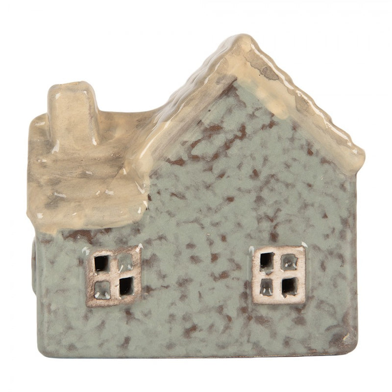 CLAYRE & EEF Casetta Verde in Ceramica con Led