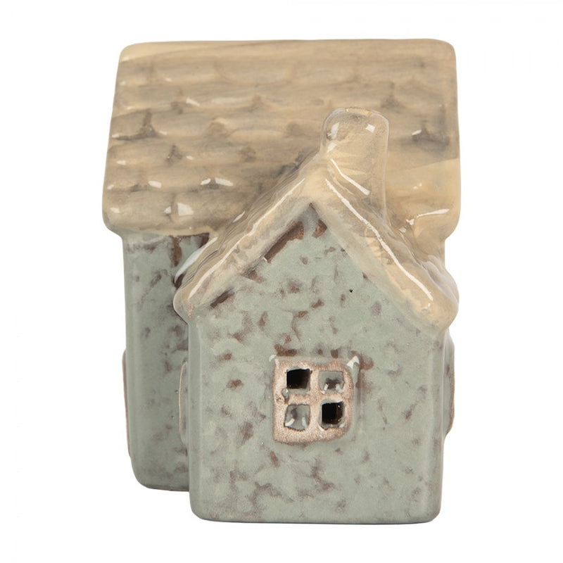 CLAYRE & EEF Casetta Verde in Ceramica con Led