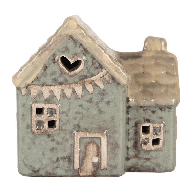 CLAYRE & EEF Casetta Verde in Ceramica con Led