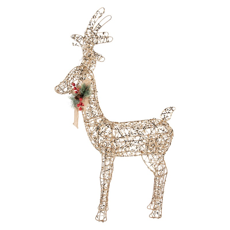 CLAYRE & EEF Renna Natalizia in Metallo con Led