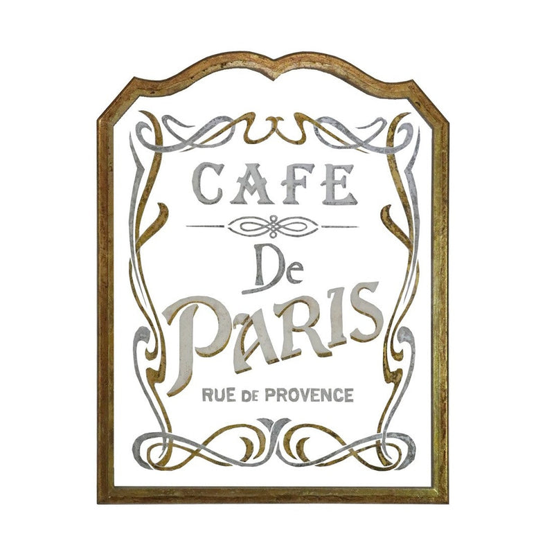 BLANC MARICLÒ Decorazione Murale CAFE DE PARIS in Plexiglas e Legno