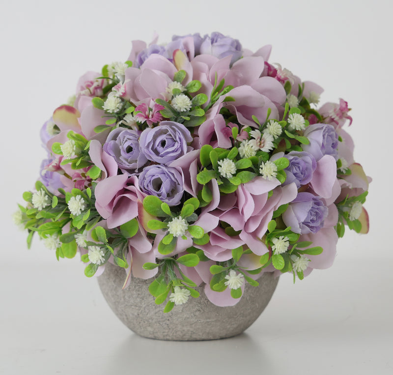 FIORI DI LENA Vasetto con Decoro Floreale e Scatola