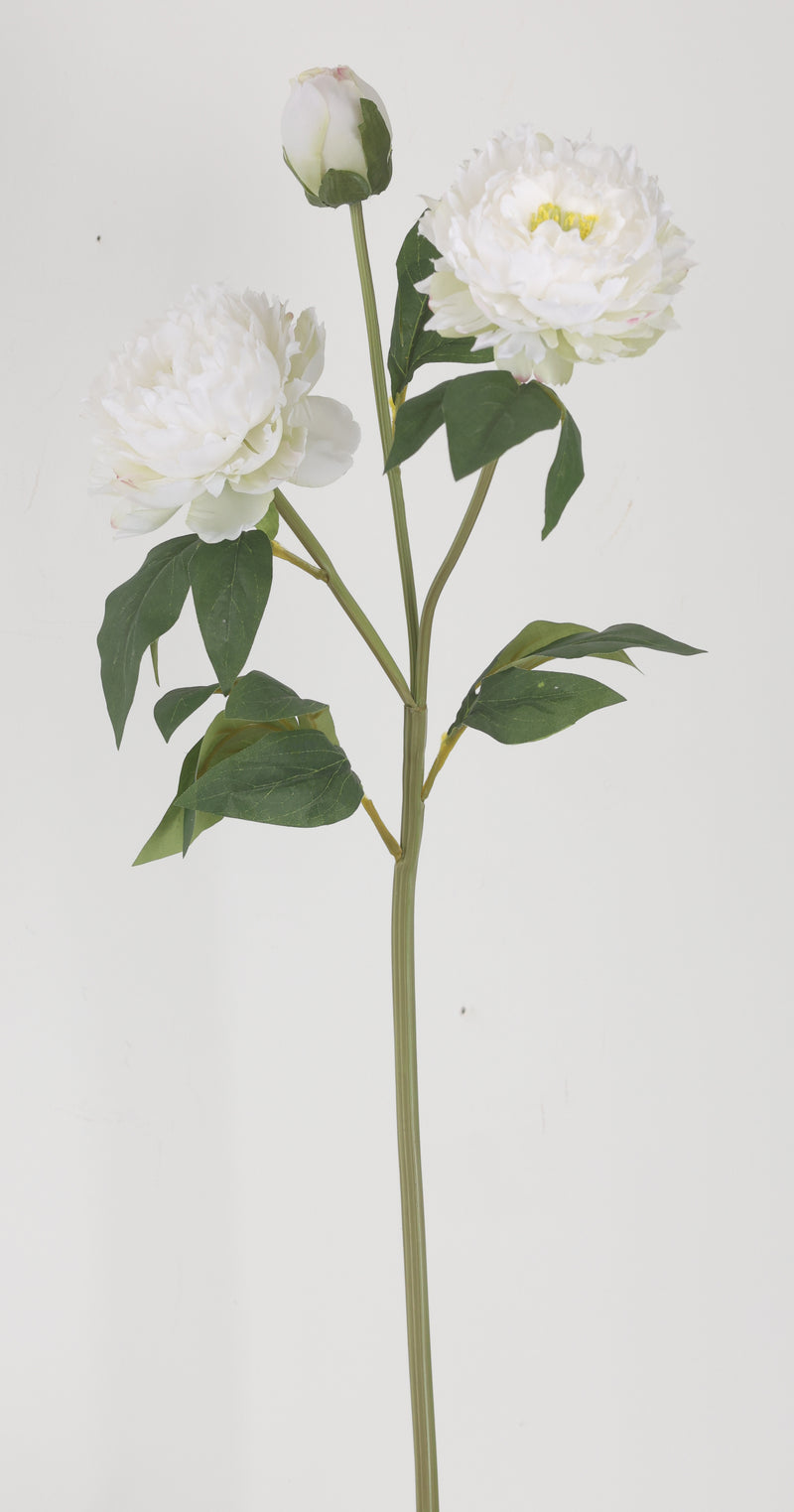 FIORI DI LENA Stelo con 2 Peonie e Bocciolo