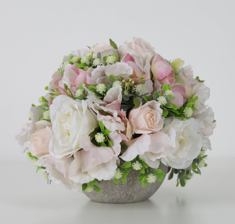 FIORI DI LENA Vasetto con Decoro Floreale e Scatola