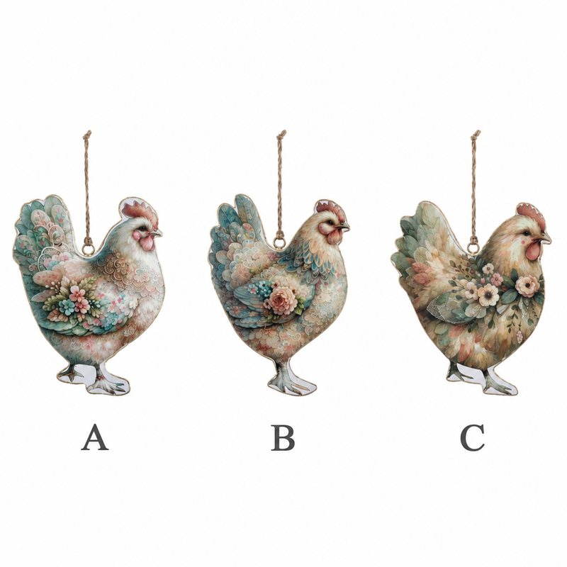 Galline Blanc Mariclò con etichette A, B e C