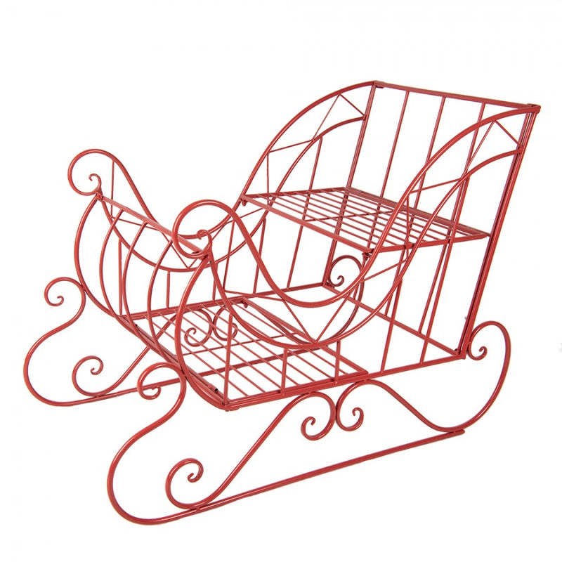 CLAYRE & EEF Slitta di Natale Rossa in Metallo