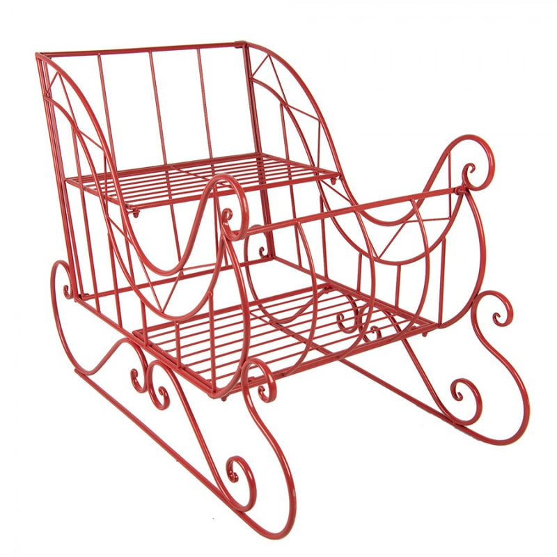 CLAYRE & EEF Slitta di Natale Rossa in Metallo