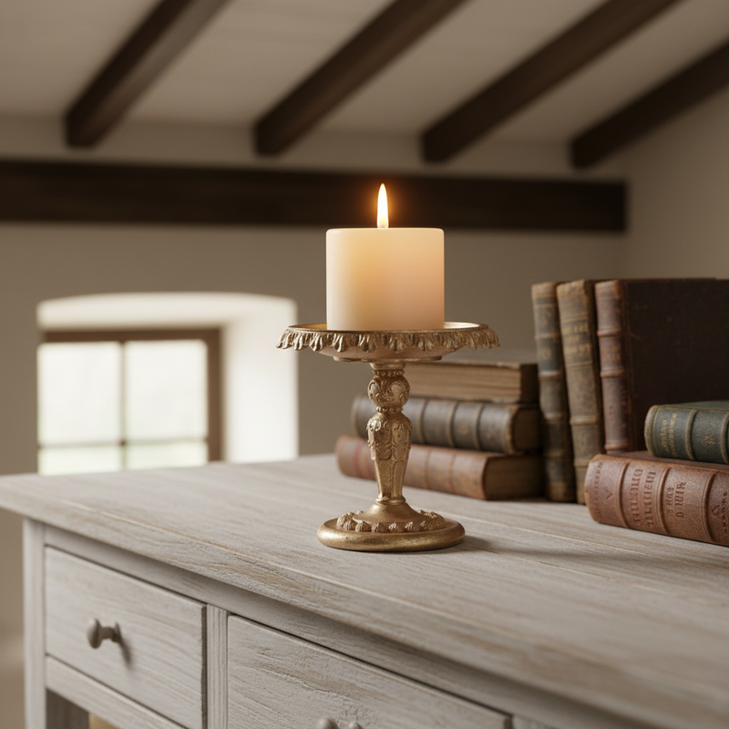 COCCOLE DI CASA Alzatina Mini Oro Sbiancato in Resina