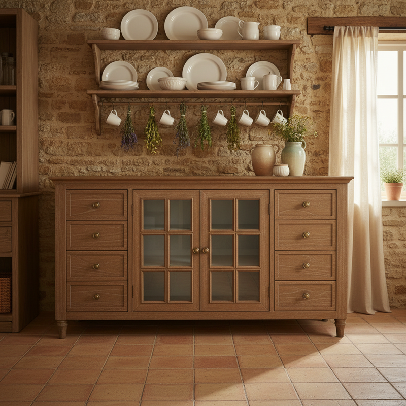 BLANC MARICLÒ Credenza Buffet in Legno con Ante e Cassetti " ERSILIA "