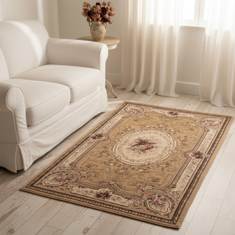 BLANC MARICLÒ Tappeto in Cotone "ELEGANT" Beige