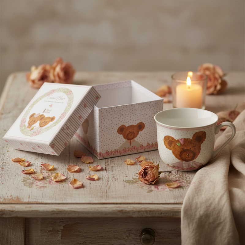 NUVOLE DI STOFFA Tazza in Porcellana Orsetto Sweet Bear Shabby Chic