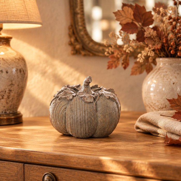 Blanc Mariclò Zucca Decorativa in Resina "Octavia"