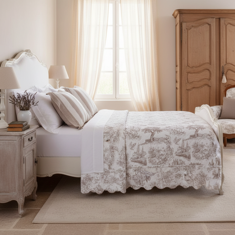 BLANC MARICLÒ Trapunta Matrimoniale 360 GSM "TOILE BEIGE"