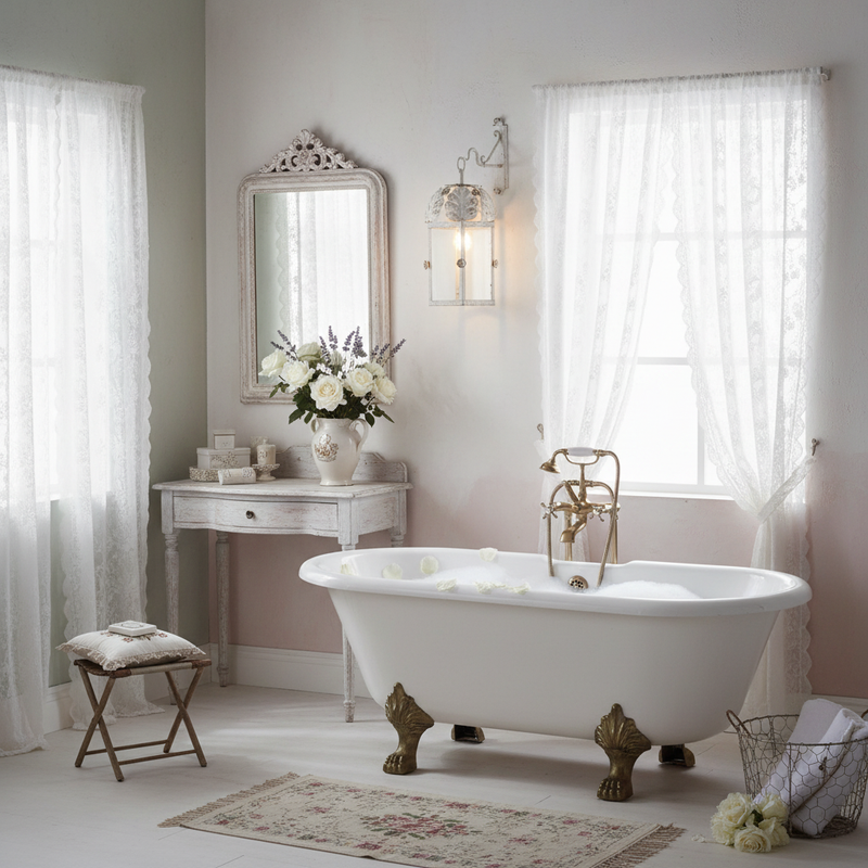 Lanterna elettrificata Blanc Mariclò su veranda esterna, stile provenzale romantico
Blanc Mariclò – Sweet Home Shabby Style
Ambientazione esterni, luce accesa
