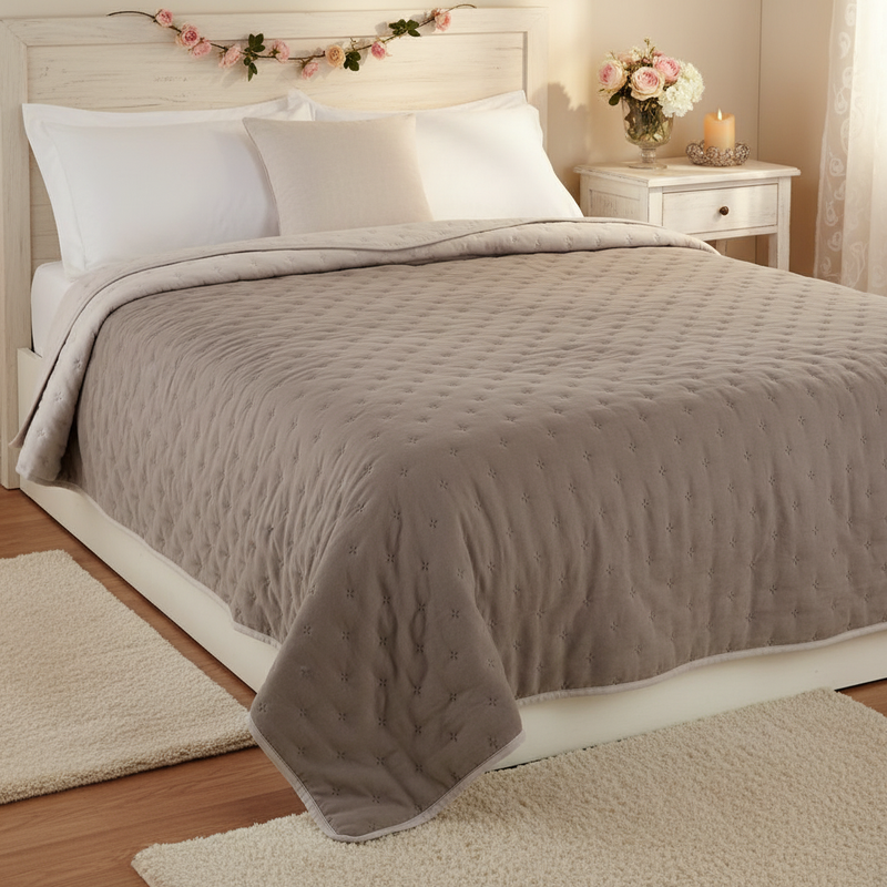 BLANC MARICLÒ Trapunta Una Piazza e mezza Bicolore 120 GSM  " BICOLOR COLLECTION "