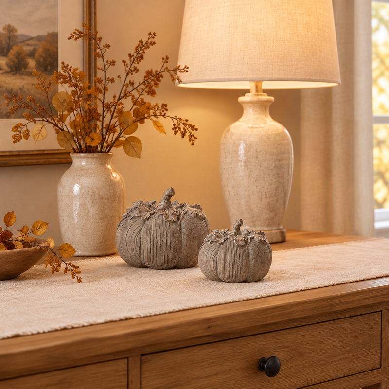 BLANC MARICLÒ Zucca Decorativa in Resina "Octavia"