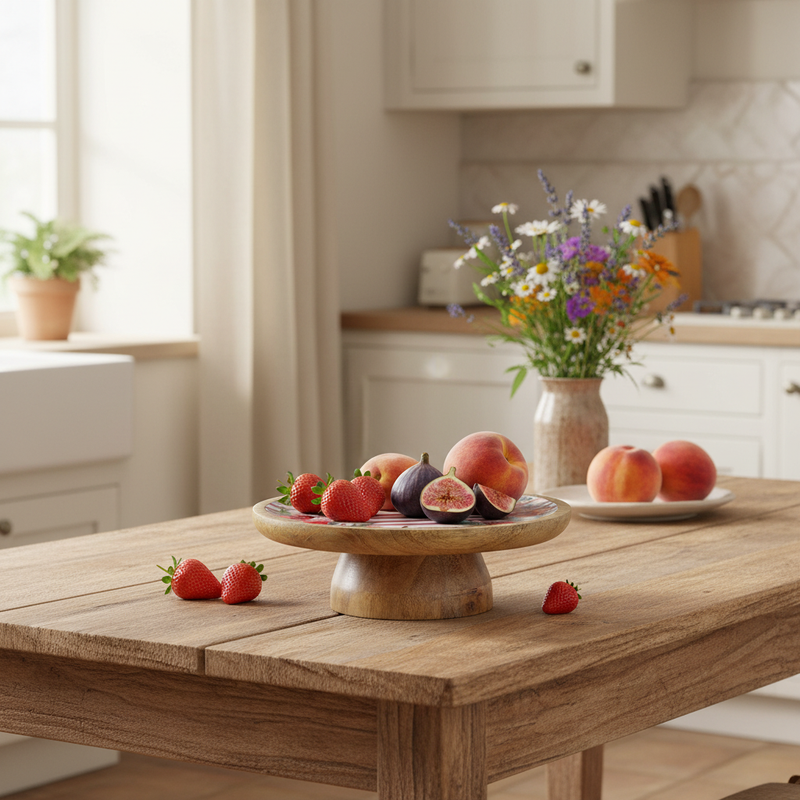 BLANC MARICLÒ Alzatina con Stampa Floreale " COQUELICOT "