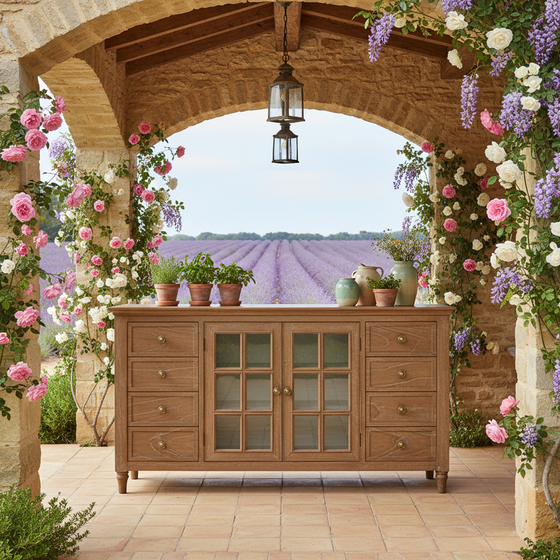 BLANC MARICLÒ Credenza Buffet in Legno con Ante e Cassetti " ERSILIA "