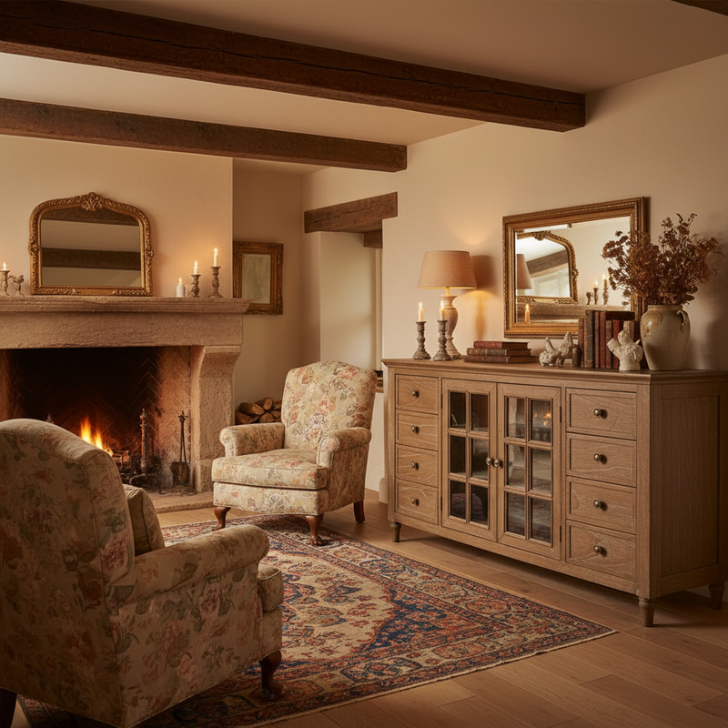 BLANC MARICLÒ Credenza Buffet in Legno con Ante e Cassetti " ERSILIA "