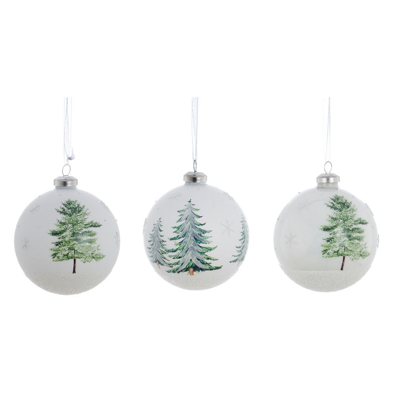 BLANC MARICLÒ Pallina Bianca con Alberi " AGRIFOGLIO COLLECTION "