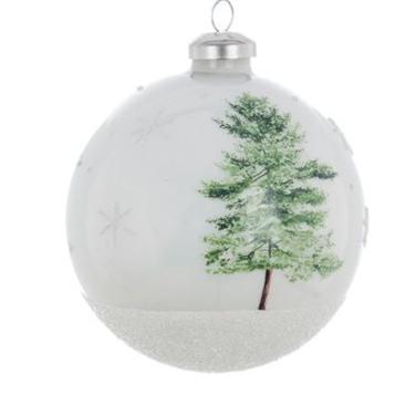 BLANC MARICLÒ Pallina Bianca con Alberi " AGRIFOGLIO COLLECTION "