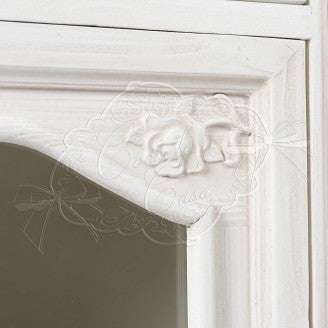 COCCOLE DI CASA Credenza Shabby Chic "Rose" In Legno Crema