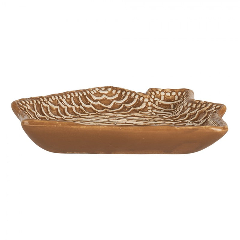 CLAYRE & EEF Vassoio Casetta in Ceramica Marrone