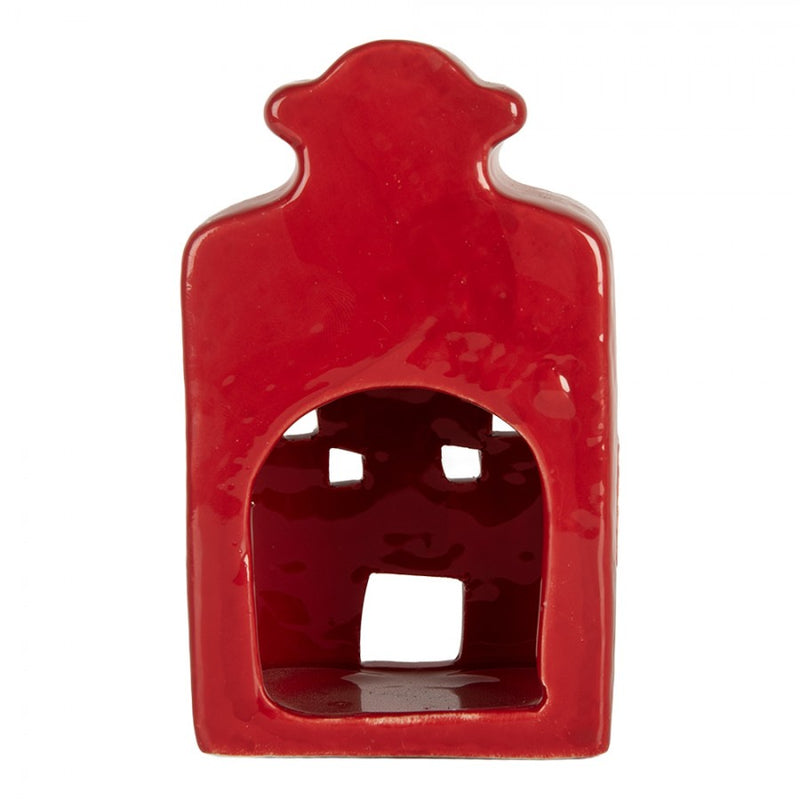 CLAYRE & EEF Casetta Portacandela Rossa in Ceramica