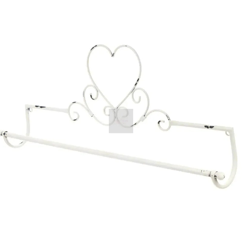 NUVOLE DI STOFFA Porta Asciugamani con Cuore In Metallo 70 Cm